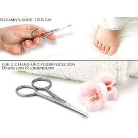 Children's Nail Scissors Baby Professional Nail Scissors with Rounded Ends - Straight Sharp Micro-Toothed Cutting Surface - Rustproof Baby Nail Scissors for Shortening Fingers and Toenails