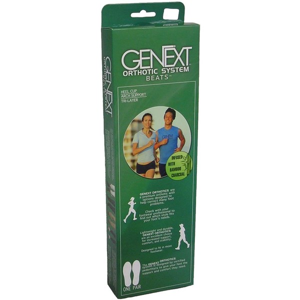 GenExt Men's Beats (Neutral Heel with Metatarsal Pad) Full Orthotic Arch Support Insole System (12)