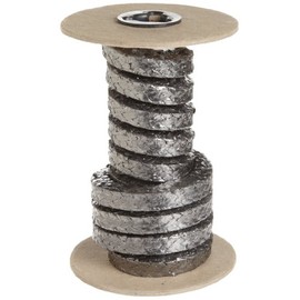 Palmetto 5000 Series Flexible Graphite Compression Packing Seal, Shiny Gray, 1/4" Square, 10' Length