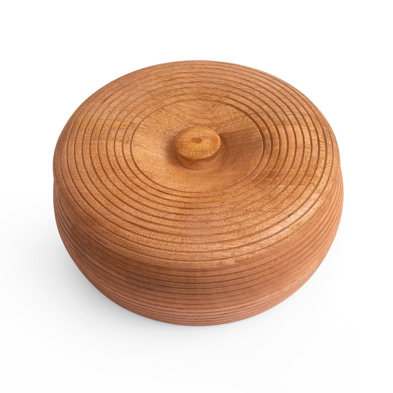 Handcrafted Wooden Mexican Tortilla Warmer Basket Indian Chapati Roti Bread