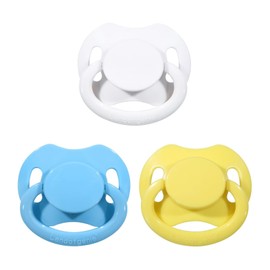 Landofgenie Adult Dummy Large Teat Shield Dummy for Adult Size Pack of 3 - Blue + White + Yellow Bone Shape