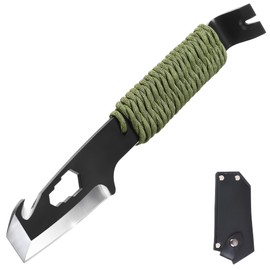 Gulfmew 10" EDC Pry Bar Multitool, Large Prybar with Wrenches, Crowbar, Nail Puller, Bottle Openers Versatile Companion for Everyday Carry and Camping Accessories, Ideal EDC Tactical Gear