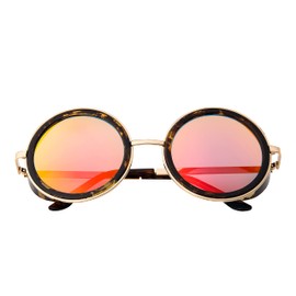 UltraByEasyPeasyStore Retro Women's and Men's Round Steampunk Sunglasses Rave Gothic Vintage UV400 Metal - l
