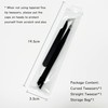 2 PCS Nail Art Tweezers, Straight and Curved Tip Picker
