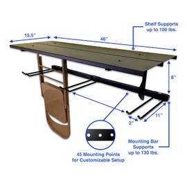 StoreYourBoard Omni Chair Storage Rack and Storage Shelf, Folding and Beach Chair Wall Mount, Home and Garage Hook Hanger System