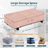 Supowin Under Bed Storage with Wheels, Rolling Underbed Storage Containers