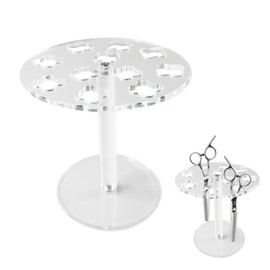 Quaocens Acrylic Shear Holder,Portable Hair Scissors Holder Barber Scissors Storage Holder Shear Holder for Stylist Shear Holder for Groomer Hair Stand for Hair Supplie (transparently)