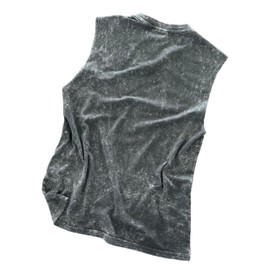 Kronk Faded G Vintage Wash Sleeveless T-Shirt – Loose Fit Retro Boxing Gym Tank – Soft Cotton Muscle Tee for Training & Casual Wear