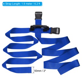 PATIKIL Shoulder Strap with Handle, Cross Style, Adjustable Nylon Belt for Movement, Lifting, Boxing, Food, Luggage, Blue