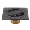 Floor Drain European Style Antique Stainless Steel and Copper Square