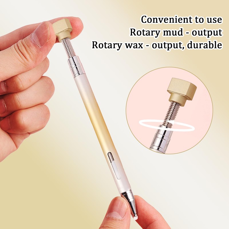 DANNEASY Rhinestone Picker Tool, Metal Diamond Art Pens Refillable Wax