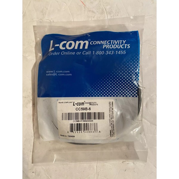 L-com CC59B-6 BNC cable (NEW) C85.