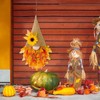 Autumn Wreaths for Front Door, Autumn Door Wreath Gnome Decorations