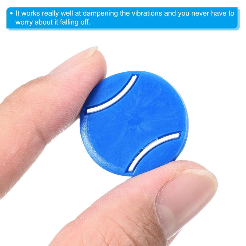 PATIKIL テニスラケット用振動吸収材 8個入り テニスラケットダンパー シリコン製ラケットストリングショック吸収器 テニスラケットとストリング用 ブルー/ホワイト