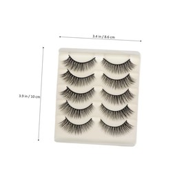 Baluue 5 Pairs Fake Lashes Reusable Black Eyelashes Handmade Eye Lashes Dramatic Eyelashes Fake Eyelash Artificial Eyelashes Natural Lashes Eyelashes Fluffy Natural False Lashes 3d Lashes