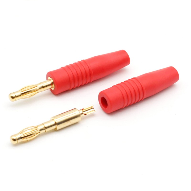 VUNIVERSUM 3 Pairs (6 Pieces) 4 mm Banana Plug Gold