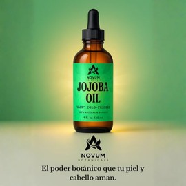 Aceite de Jojoba Puro Prensado en Fro 125 ml con Gotero  Hidratacin y Nutricin Natural para Piel, Cabello y Uas  Aceite Portador Orgnico, Vegano y... 