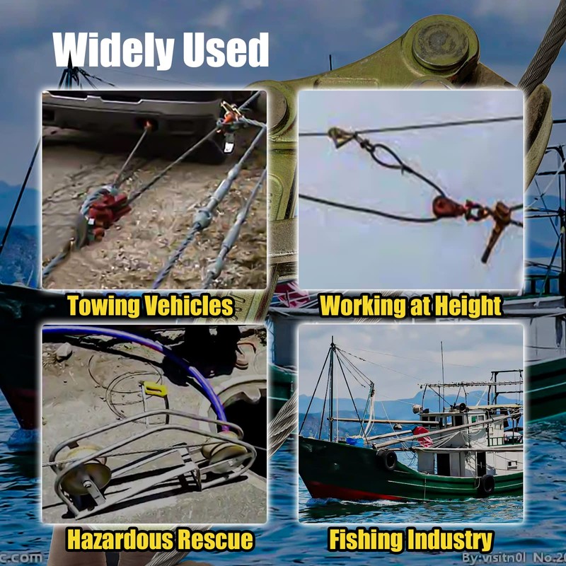 FITHOIST 2PCS 4400Lbs Cable Puller Steel Wire Grip, 2 Ton