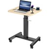 WNJQBY Mobile Computer Desk,Mobile Standing Desk with Wheels, Elevating Table,Lift