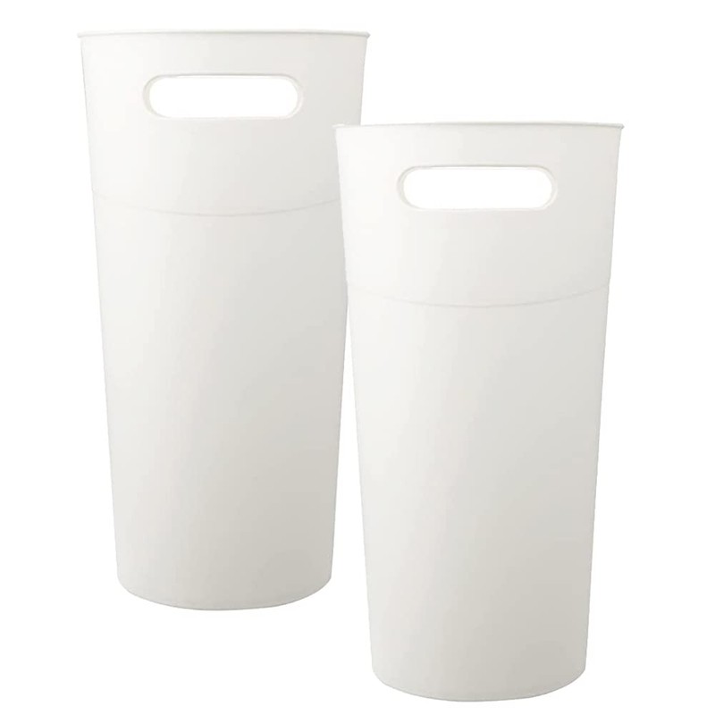 ROYFACC Small Trash Can Plastic Bathroom Wastebasket 3.2 Gallon Slim