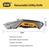 XW Utility Knife Set, Heavy Duty Zinc Alloy Retractable Box