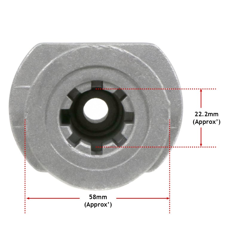 Spares2go Blade Boss Adaptor Hub 22.2mm compatible with Mountfield 421PD
