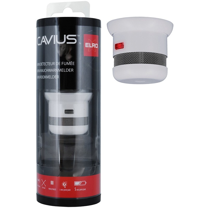 Elro 2001-023 Cavius Mini Design 5-Year Smoke Alarm EN14604