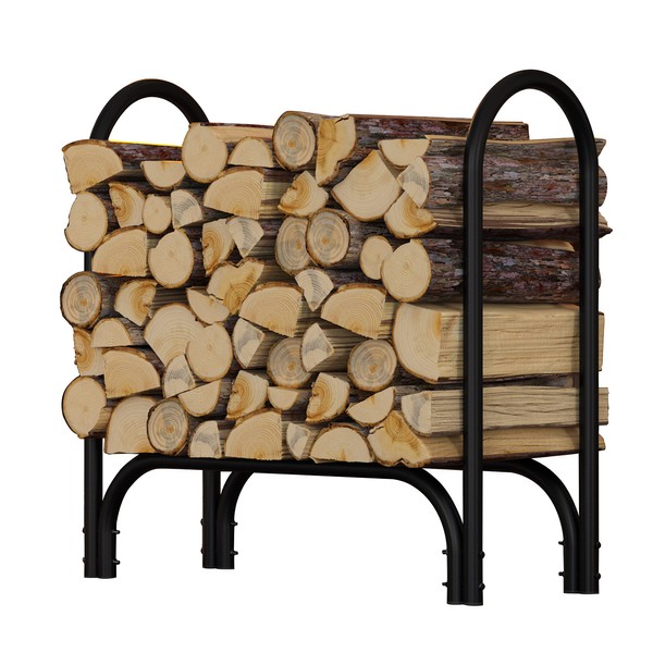 Fire Beauty Firewood Rack Log Holder,Log Storage Holder,Storage Rack,Firewood Stacker for Fireplace Indoor Outdoor(Middle)