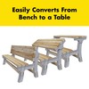 2x4basics 90110ONLMI 90110 Flip Top BenchTable, Bench, Patio Table, Sand