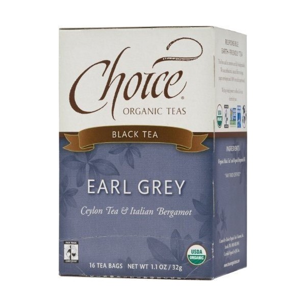 Choice Organic Teas - Tea, (Organic) , Earl Grey 16 Ct ( 6 Pack ) ( Value Bulk Multi-pack)