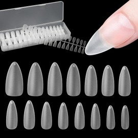 Fingooo Nail Tips, Ultra Thin, 300 Pieces, Long, Clear, Medium Length, False Nails, Natural Fit, Tightness (Point XL)