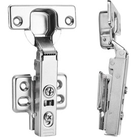 Pack of 2 Soft Close Automatic Hinges Integrated Damping Hinges with M4 x 16 mm Screws, 8645i TH52 110 Degree Corner Stop Standard Hinge for Kitchen Cupboard Wardrobe