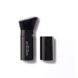 LAURA GELLER NEW YORK Retractable Black Kabuki Brush for Liquid, Cream and Powder Face Makeup With Aluminum Handle