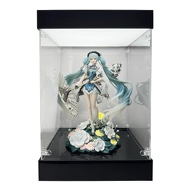 Lighted Display Box Clear Acrylic Box Lighted Alternate Glass Box for Display Collectible Figure Action Figure Home Storage Protection and Organization Toy (8 x 10 x 12 Inches; 20 x 25 x 30 cm)