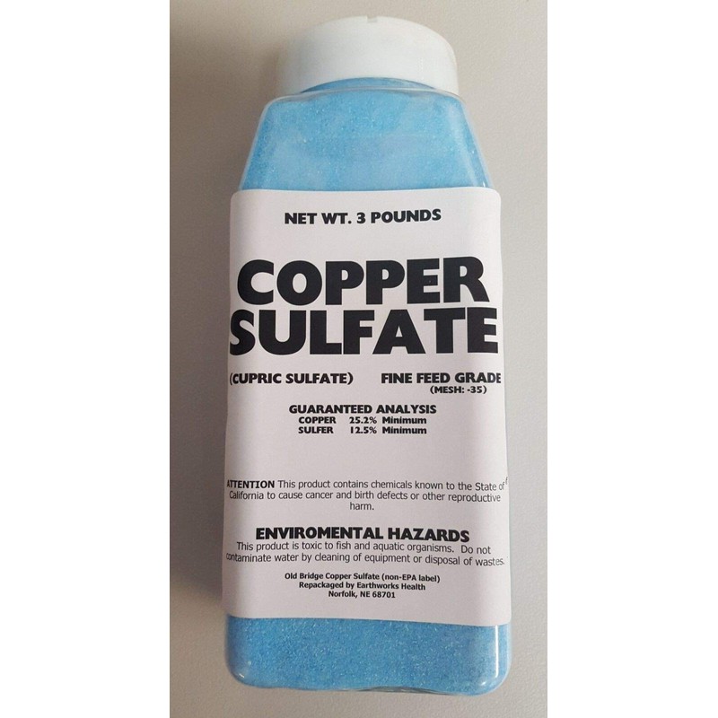 Copper Sulfate Fine Crystals 3lb Jar