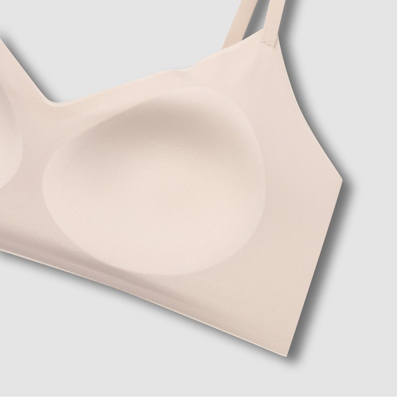 JAJU [JAJU] Women's Perfect No-Line Camisole Crop Bra_Beige