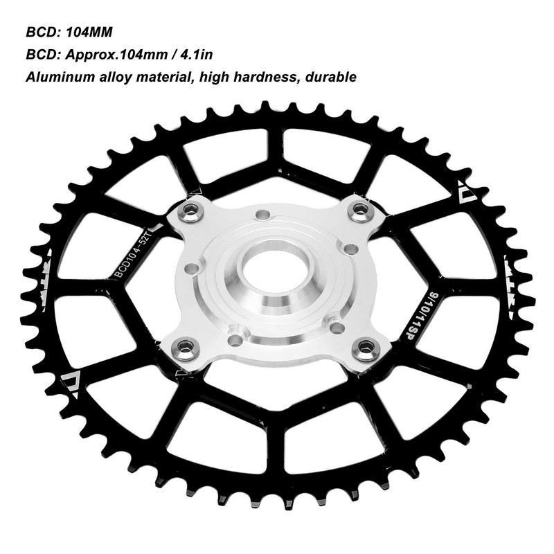 52T 104BCD Motor Bike Chainring Adapter Mid Drive Chainring Spider