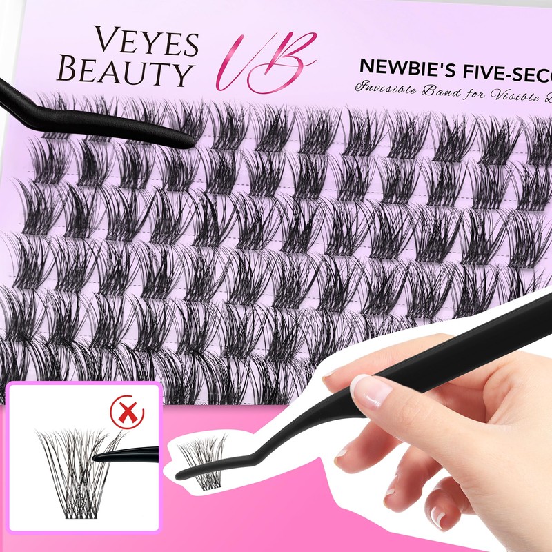 VEYESBEAUTY Eyelash Extensions Cluster Lash Extension Bomb 8-16 mm