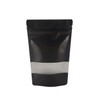 Jamo Solutions Black Kraft Paper Window Stand Up Pouch -