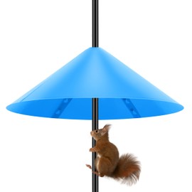 Squirrel Baffle for Bird Feeder Pole, 19 Inch Baffles Guard for Outdoor, Squirrel Proof Bird Feeders Baffle, Shepherd's Hook for Outside (Blue)