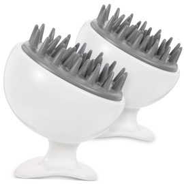 NOLITOY 2pcs Compact Scalp Exfoliator Soft Cleaning Brush for Hair Types Household Use Scalp Scraper for Dandruff and Itching Relief