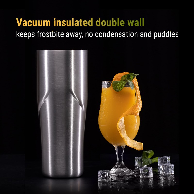 Lexenic 24oz Cocktail Shaker - Insulated Double Wall Keep Drink