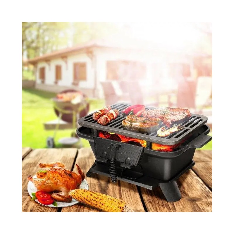 Heavy Duty Cast Iron Tabletop BBQ Grill Stove for Camping
