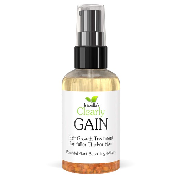 Clearly GAIN, Hair Growth and Thickening Scalp Treatment for Men and Women, 100% Natural Serum with Castor, Jojoba, Clary Sage, Nettle Extract Oils, for Hair Loss, Alopecia, Thinning Hair (120 ml)