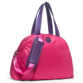 SUNNY BIRD Gym Duffel Bag for Women, Weekender Overnight Bag for Travel (Peony)