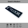 Floor Sign for Wall, Clear Acrylic with Black Plastic, Durable,