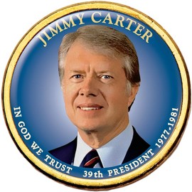 Presidential Commemorative Coin, 39th President Jimmy Carter, 1977-1981, Modern Dollar Collection