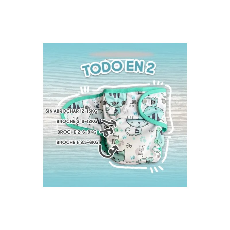 Pañales Ecológicos Unitalla Ecobebé T2 3 Pack