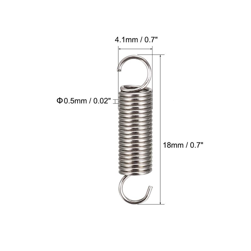 sourcingmap Extension Spring - 0.5mm Wire Dia , 4.1mm OD