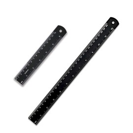 Zotemo Metal Rulers, 6 and 12 Inch Aluminum Scales with Imperial and Metric Measurements, Laser Etched, Easy to Read, 0 Starts at The end, 2 Pack